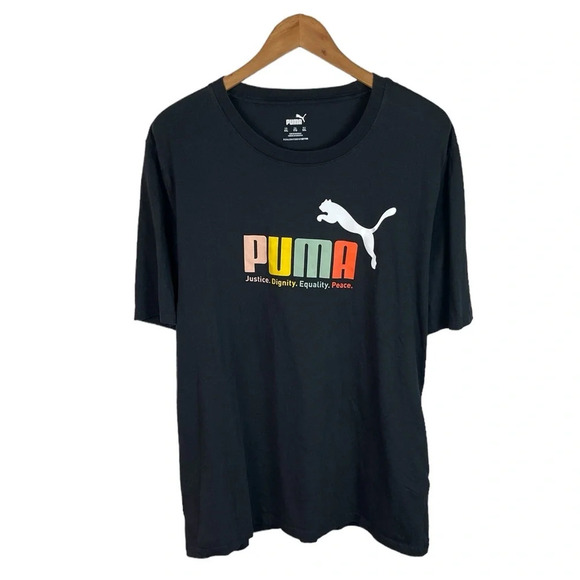 TS992 Men’s Puma Way 1 SE Justice Equality Peace Workout T Shirt XXL - Picture 1 of 4